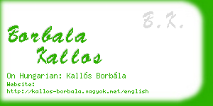 borbala kallos business card